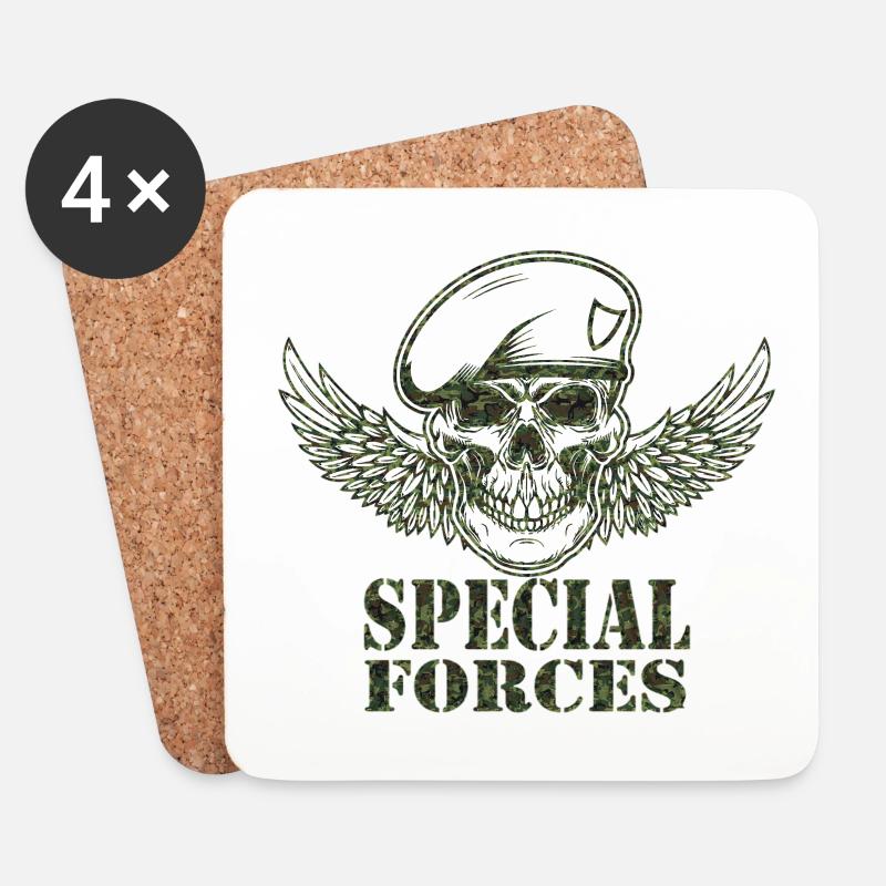 Armee - Untersetzer (4er-Set) - Weiß