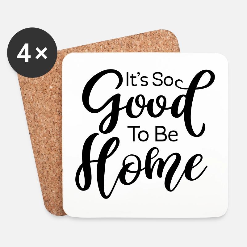 ItsSoGoodToBeHome - Untersetzer (4er-Set) - Weiß