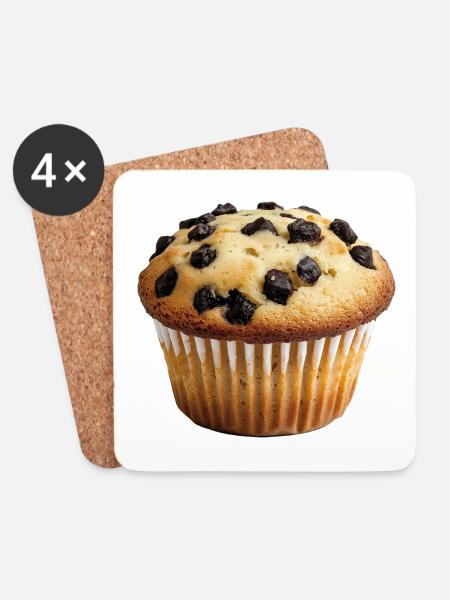 Muffin - Untersetzer (4er-Set) - Weiß