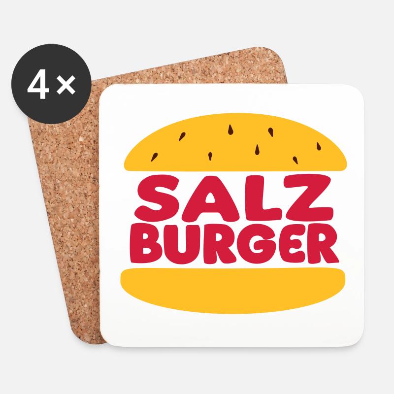 Salzburger - der beste Burger - Untersetzer (4er-Set) - Weiß
