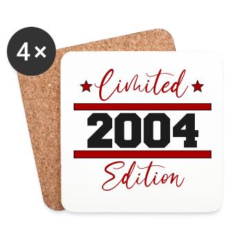 Limited Edition Geboren 2004 18. Geburtstag - Untersetzer (4er-Set) - Weiß - Vorne