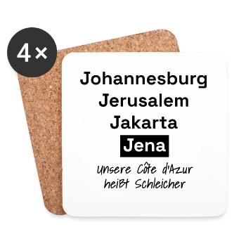 Ostthüringen Merch - Schleichersee - Untersetzer (4er-Set) - Weiß - Vorne