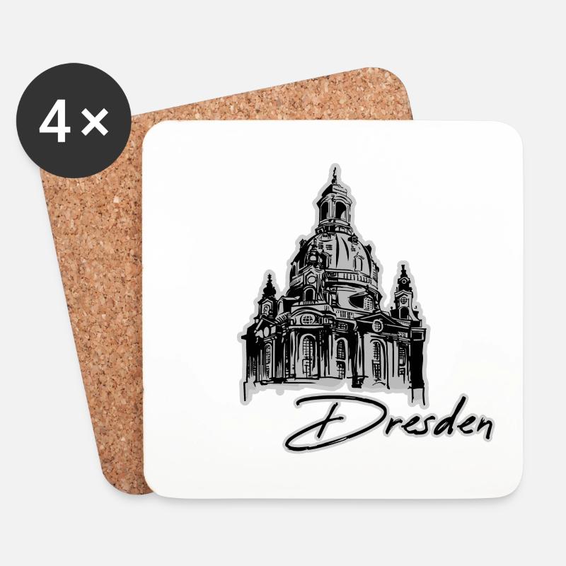 Dresden - Untersetzer (4er-Set) - Weiß