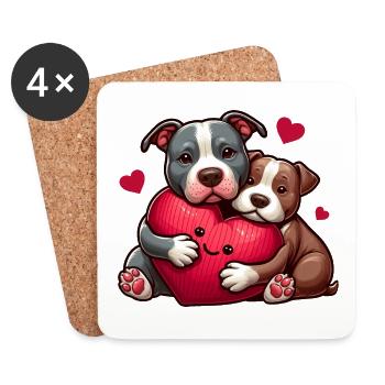 Pitbull Presents - Coasters (set of 4) - white - Front