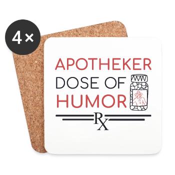 Apotheker | Dose of Humor - Untersetzer (4er-Set) - Weiß - Vorne