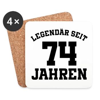 74 Jahre alt - Untersetzer (4er-Set) - Weiß - Vorne