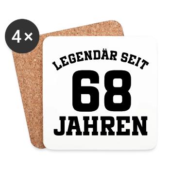 68 jahre Alt 68. geburtstag - Untersetzer (4er-Set) - Weiß - Vorne