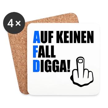 Certainement pas digga - Dessous de verre (lot de 4) - blanc - Devant