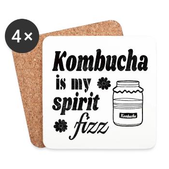 Kombucha is my spirit fizz - Untersetzer (4er-Set) - Weiß - Vorne