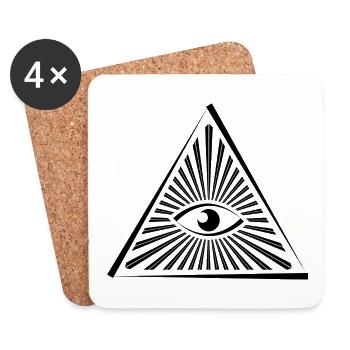 Illuminati - Untersetzer (4er-Set) - Weiß - Vorne