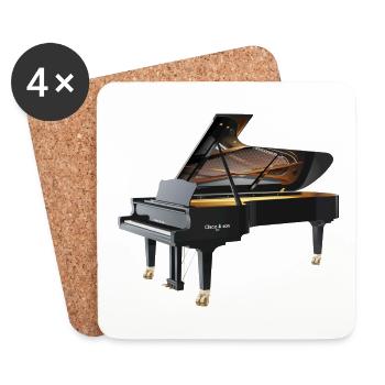 Piano - Untersetzer (4er-Set) - Weiß - Vorne