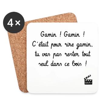 Gamin ! Gamin ! C'est arrivé près de chez vous - Dessous de verre (lot de 4) - blanc - Devant