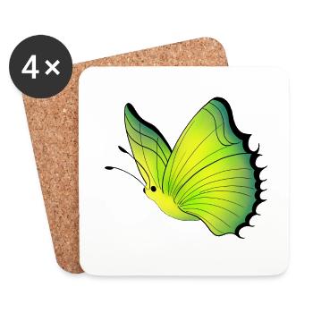 Butterfly - Coasters (set of 4) - white - Front