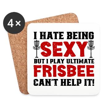 Disc Golf Player Frisbee Player - Coasters (set of 4) - white - Front
