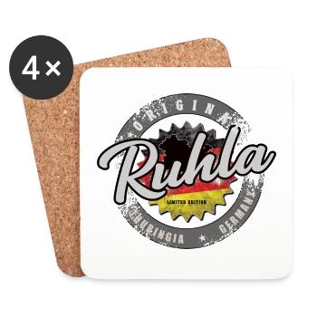 Original Germany Thüringen Ruhla - Untersetzer (4er-Set) - Weiß - Vorne
