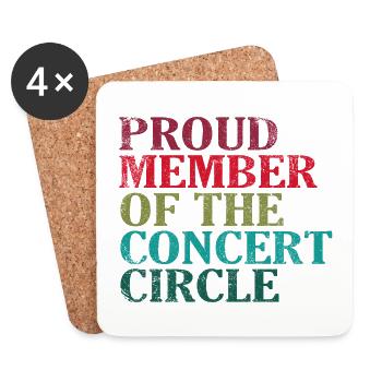 Fier membre du Cercle de concert - Dessous de verre (lot de 4) - blanc - Devant