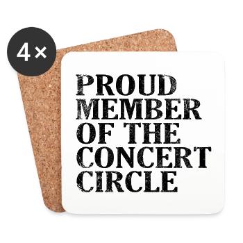 Fier membre du Cercle de concerts - Dessous de verre (lot de 4) - blanc - Devant