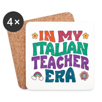 À l’époque de mon professeur d’italien - Dessous de verre (lot de 4) - blanc - Devant