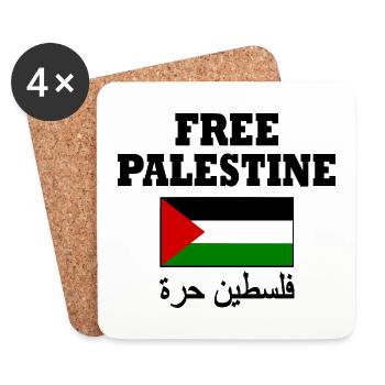 Free palestine - Coasters (set of 4) - white - Front