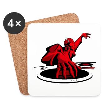 disc jockey - Coasters (set of 4) - white - Front