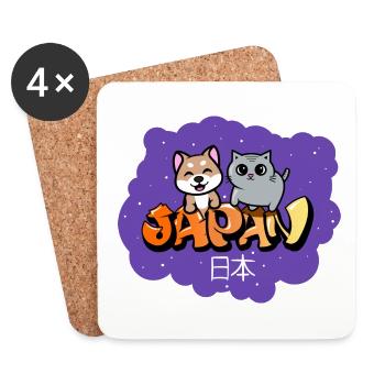 Mimi, the animal maniac - Coasters (set of 4) - white - Front
