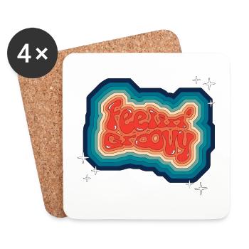 Feeling groovy - Coasters (set of 4) - white - Front