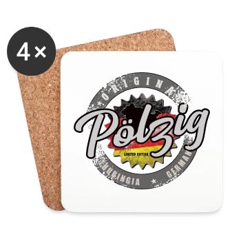 Original Germany Thüringen Pölzig - Untersetzer (4er-Set) - Weiß - Vorne