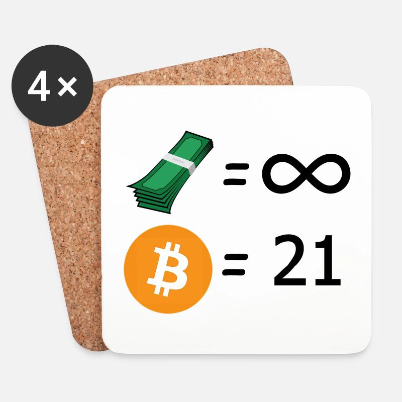 21 Millionen - Untersetzer (4er-Set) - Weiß