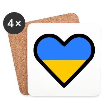 Ukraine - Untersetzer (4er-Set) - Weiß - Vorne