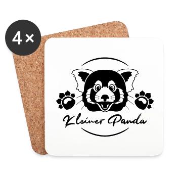 Kleiner Panda - Aufdruck auf Shirt und Pulli - Untersetzer (4er-Set) - Weiß - Vorne