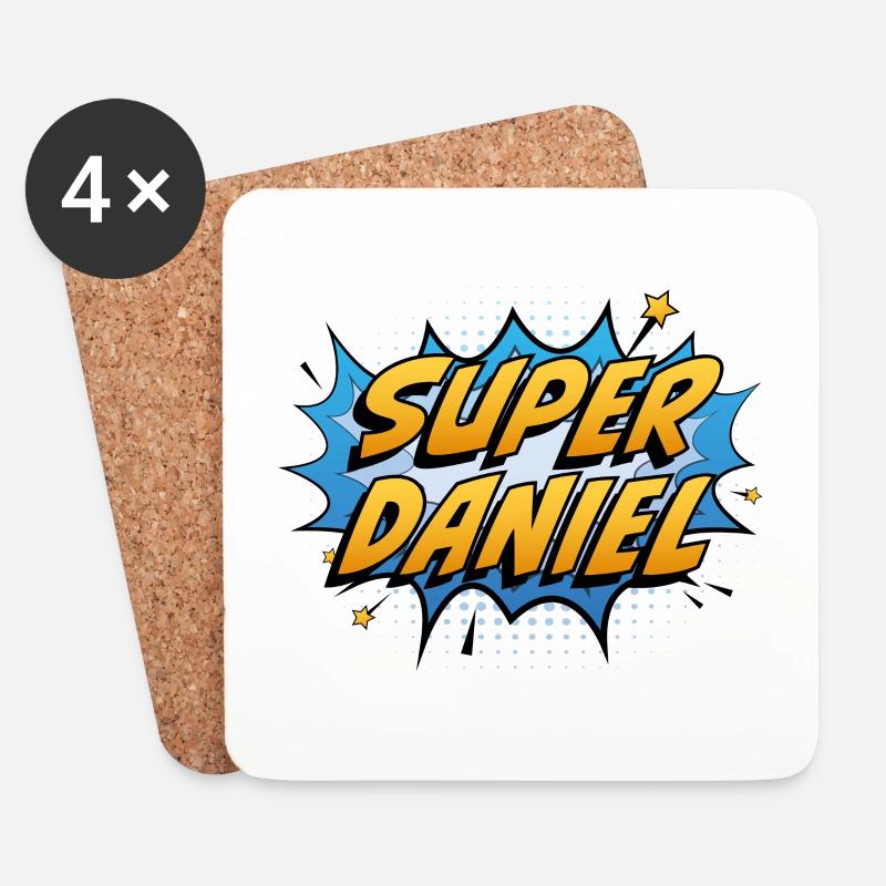 Super Daniel - Untersetzer (4er-Set) - Weiß