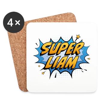 Super Liam - Untersetzer (4er-Set) - Weiß - Vorne