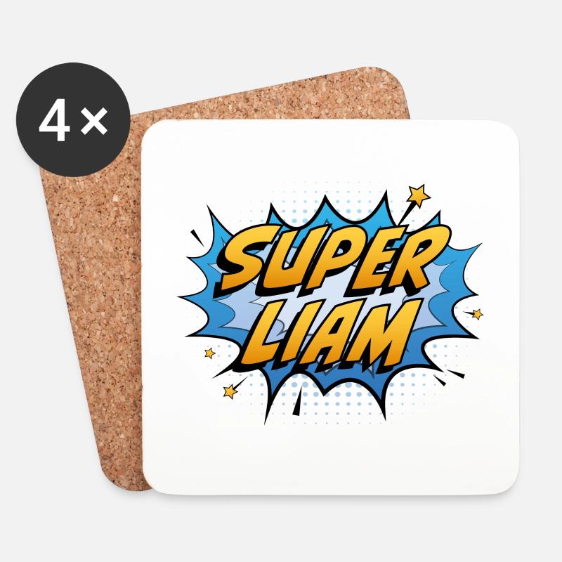 Super Liam - Untersetzer (4er-Set) - Weiß