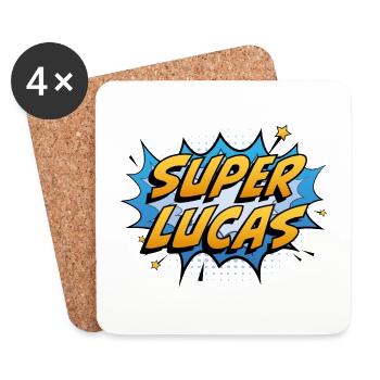 Super Lucas - Untersetzer (4er-Set) - Weiß - Vorne