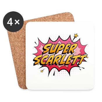 Super Scarlett - Untersetzer (4er-Set) - Weiß - Vorne