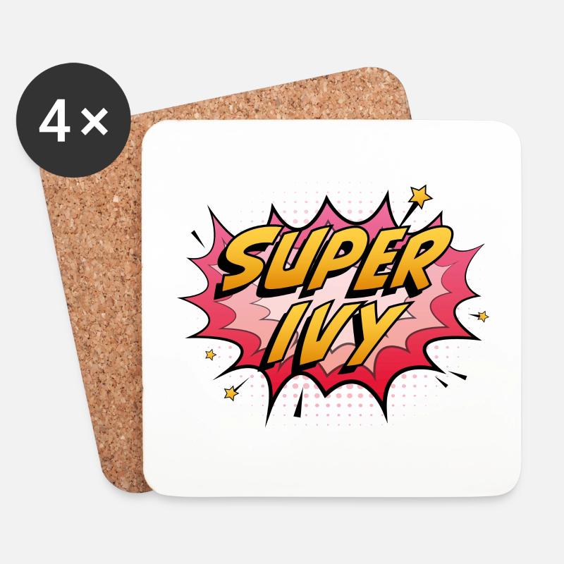 Super Efeu - Untersetzer (4er-Set) - Weiß