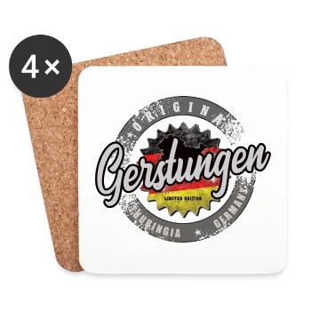 Original Germany Thüringen Gerstungen - Untersetzer (4er-Set) - Weiß - Vorne