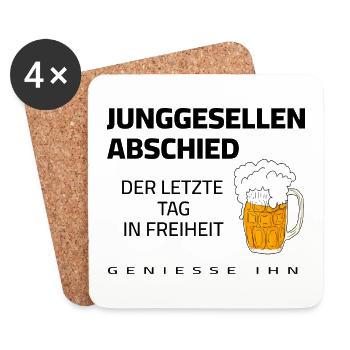 Bachelor Party - The Last Day in Freedom - Coasters (set of 4) - white - Front