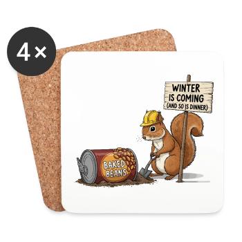 Cool Squirrel - Coasters (set of 4) - white - Front