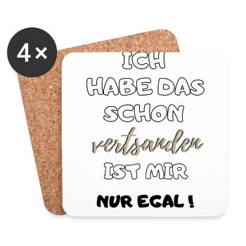 lustiger Spruch Habe das schon verstanden Geschenk - Untersetzer (4er-Set) - Weiß - Vorne