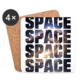 Space Weltall Design mit Milchstraße für Astronaut - Untersetzer (4er-Set) - Weiß - Vorne