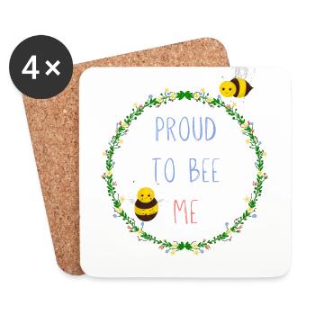 proud to bee me - Coasters (set of 4) - white - Front