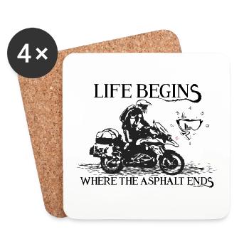 Life starts GS 2 - Coasters (set of 4) - white - Front
