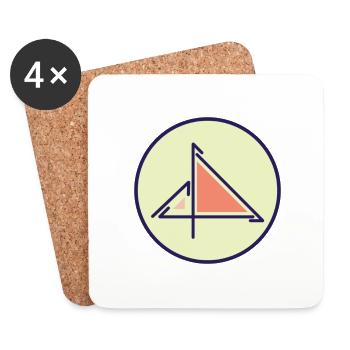 4 fantastiques minimalistes - Dessous de verre (lot de 4) - blanc - Devant