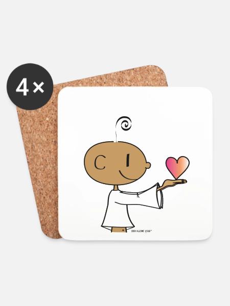 Der kleine Yogi - Untersetzer (4er-Set) - Weiß