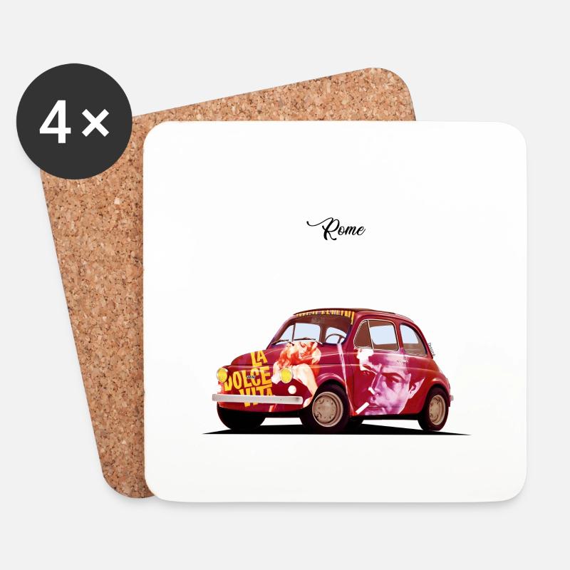 La Dolce Vita - Rom - Untersetzer (4er-Set) - Weiß