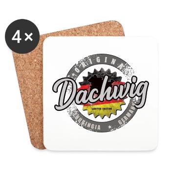 Original Germany Thüringen Dachwig - Untersetzer (4er-Set) - Weiß - Vorne