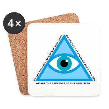 Nous sommes les créateurs de nos propres vies - Dessous de verre (lot de 4) - blanc - Devant