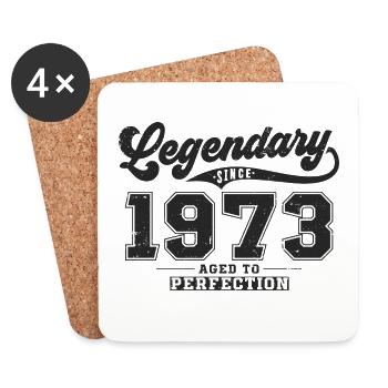 Legendary since 1973 Vintage Birthday Gift - Coasters (set of 4) - white - Front