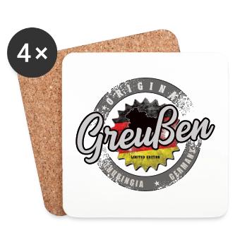 Original Germany Thüringen Greußen - Untersetzer (4er-Set) - Weiß - Vorne